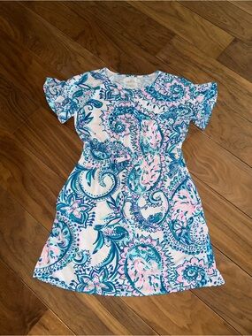 Lilly Pulitzer Pink & Teal Paisley Knit Dress